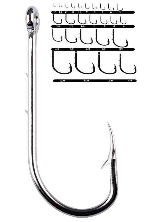 Youvella 1466 Delikli Tırnaklı Papağan Olta İğnesi 100lü Kutu Nikel Standart - 4-0