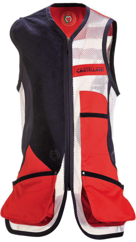 Castellani Atış Yeleği Rio Modeli Kırmızı Beyaz - 50