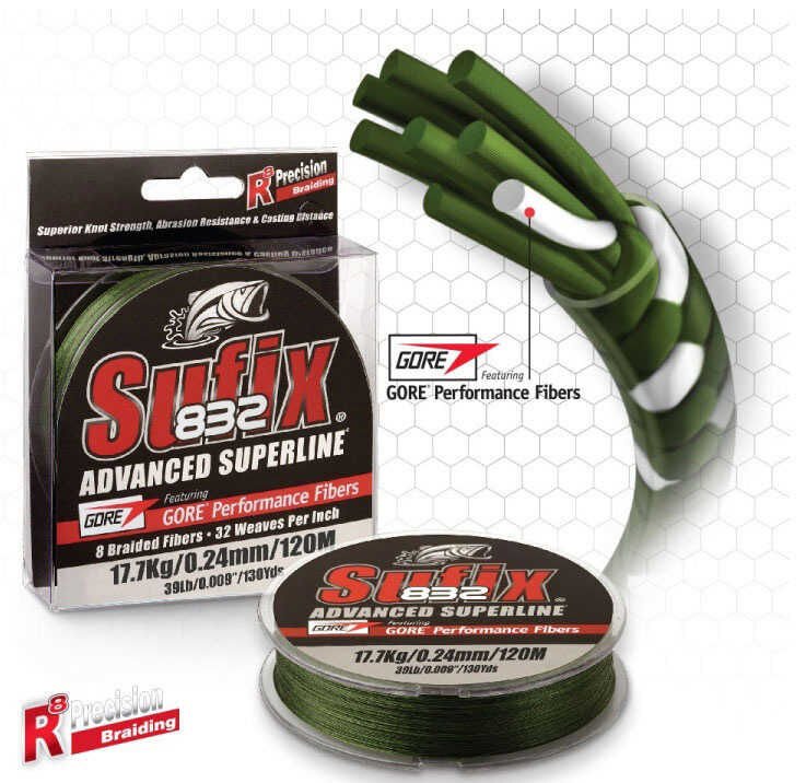 Sufix 832 Advanced İp Misina LOW VIS GREEN - 0.20MM - 120MT - 13.5KG