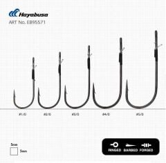 Hayabusa FPP Straight Delikli Lüfer İğnesi Black Nikel