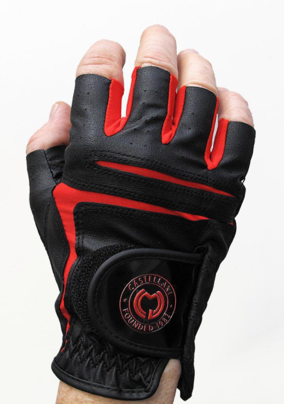 Castellani Pro Eldiven Yarım Siyah