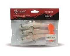 Captain 3568 Cracker Soft 12cm Levrek Turna Silikonu 3lü Set Suni Balık 4