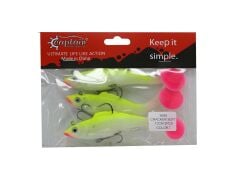 Captain 3568 Cracker Soft 12cm Levrek Turna Silikonu 3lü Set Suni Balık 4