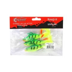 Captain 3559 Pencil Soft 10cm Levrek Silikonu 3lü Suni Balık 4