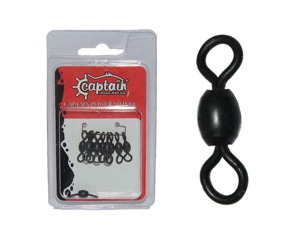 Captain 5008 Rulmanlı Crane Fırdöndü 6lı Paket Mat Black Standart - 3-0