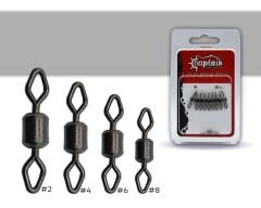 Captain 5080 Elmas Gözlü Fırdöndü 10lu Paket Black Nikel