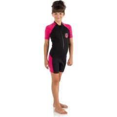 Cressi Little Shark Junior Shorty Dalış Elbisesi BLACK / YELLOW - 2MM - 9/10 YAŞ