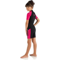 Cressi Little Shark Junior Shorty Dalış Elbisesi BLACK / PINK - 2MM - 3/4 YAŞ