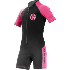 Cressi Little Shark Junior Shorty Dalış Elbisesi BLACK / PINK - 2MM - 9/10 YAŞ