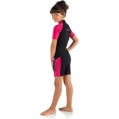 Cressi Little Shark Junior Shorty Dalış Elbisesi BLACK / PINK - 2MM - 9/10 YAŞ