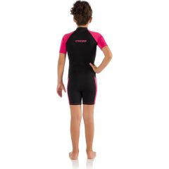 Cressi Little Shark Junior Shorty Dalış Elbisesi BLACK / PINK - 2MM - 7/8 YAŞ