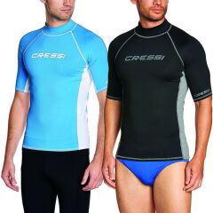 Cressi Rash Guard Man Kısa Kollu T-Shirt BLUE-WHITE - NO:4 - L