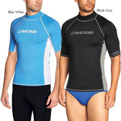 Cressi Rash Guard Man Kısa Kollu T-Shirt BLUE-WHITE - NO:4 - L