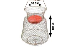 Captain Şamandralı Tel Livar Balık Sepeti 12mm Göz Standart - 45X55 CM