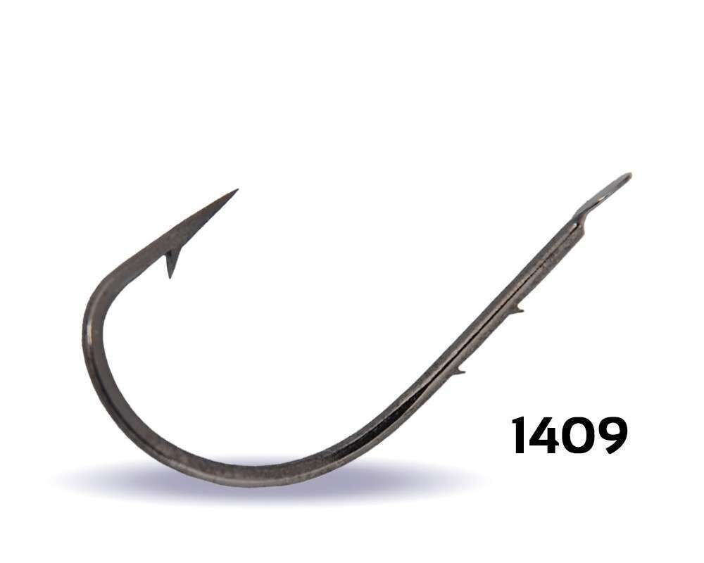 Youvella 1409 Kısa Pala Tırnaklı Olta İğnesi 100lü Kutu Black Nikel Standart - 7