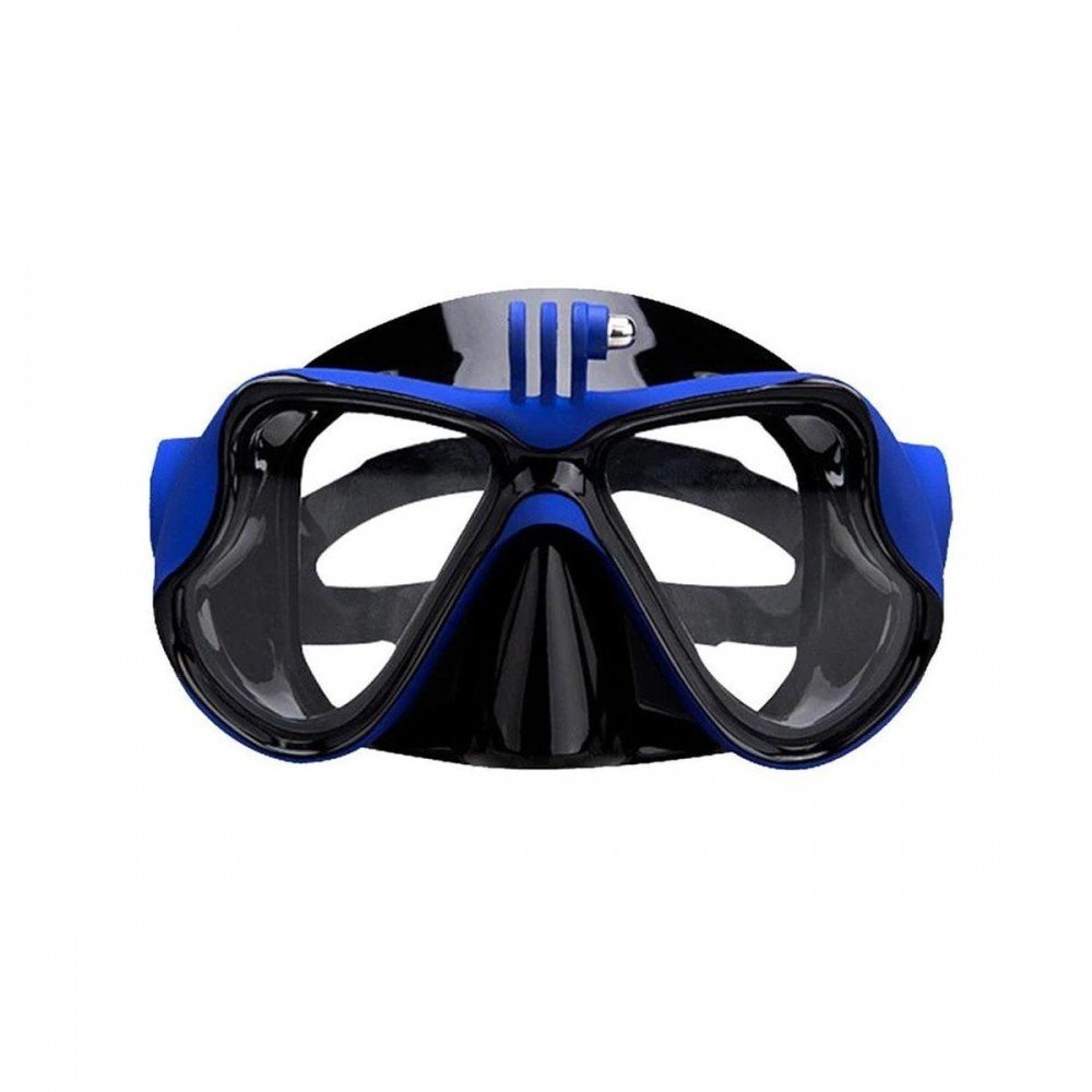 Aksiyon Kamera Aparatlı Dalış Maskesi Tempered Camlı Mavi