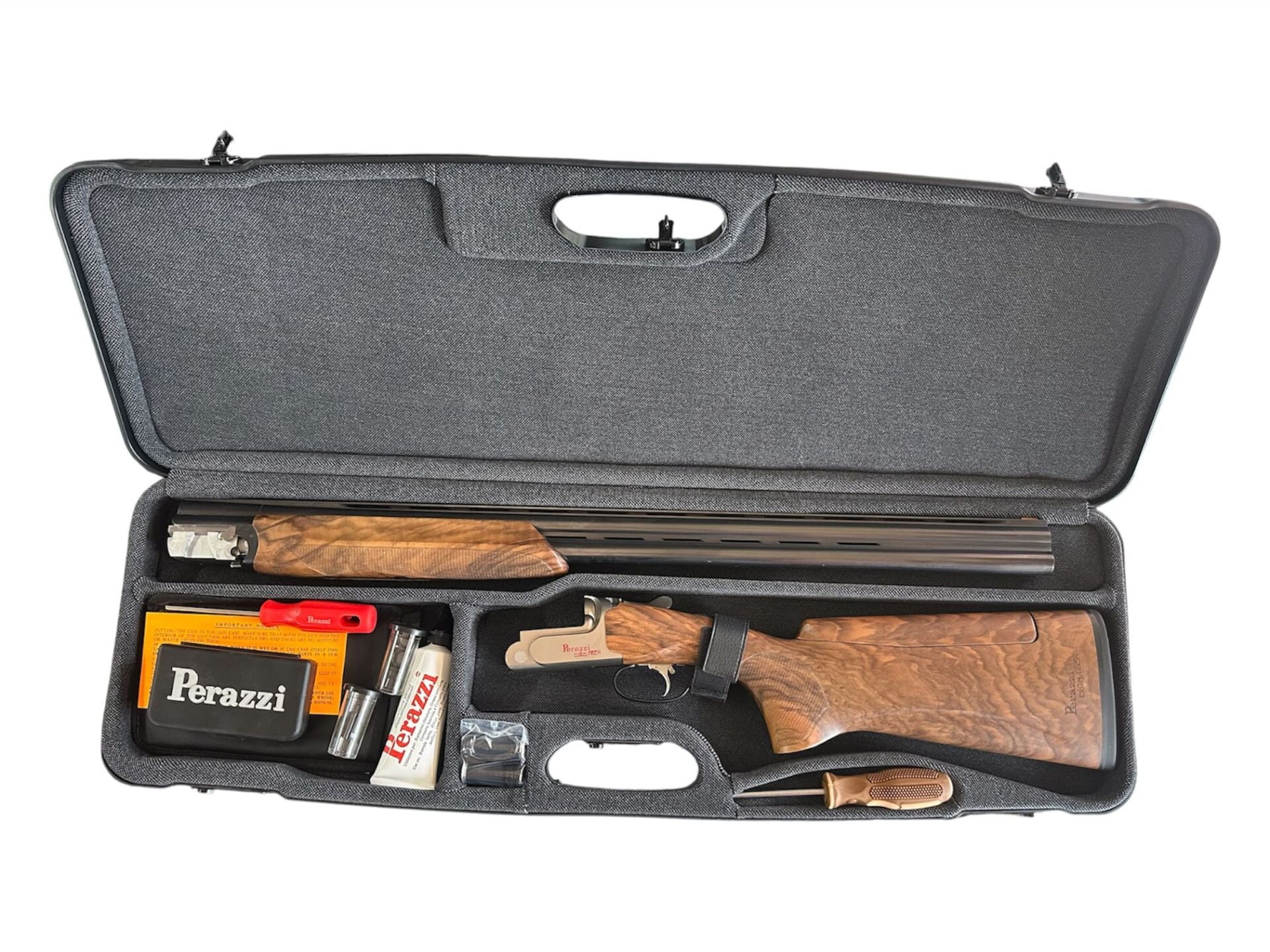 Perazzi HighTech HT PT 12/75 Yivsiz Atış Tüfeği Nikel Kırmızı