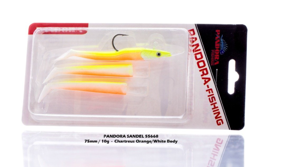 Pandora Sandel 7,5cm 10G Chartreus Orange/White