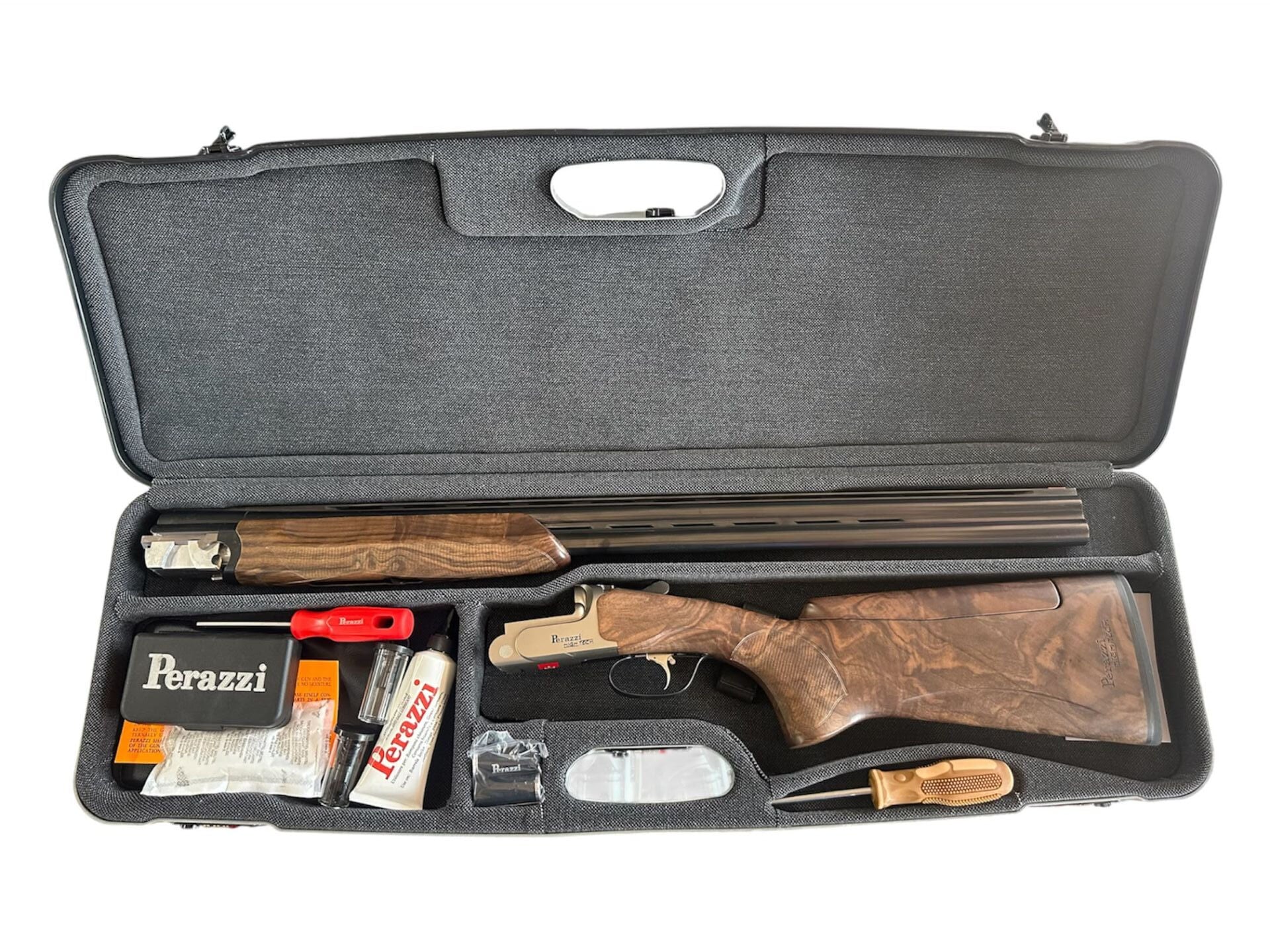 Perazzi HighTech HT PT 12/75 Yivsiz Atış Tüfeği Nikel Turkish Flag