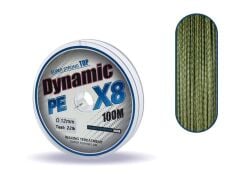 Captain Dynamic Soft PE 8 Örgü İp Misina 100mt Yeşil Standart - 0.70 MM