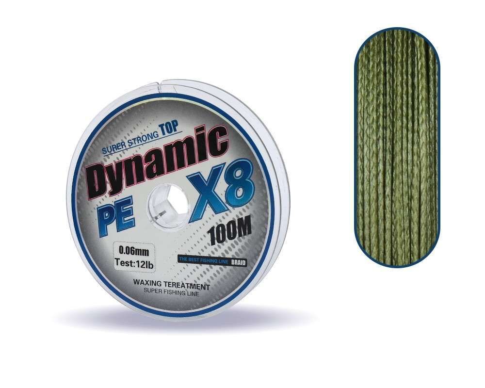 Captain Dynamic Soft PE 8 Örgü İp Misina 100mt Yeşil Standart - 0.10 MM