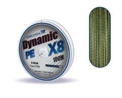 Captain Dynamic Soft PE 8 Örgü İp Misina 100mt Yeşil Standart - 0.22 MM