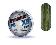 Captain Dynamic Soft PE 8 Örgü İp Misina 100mt Yeşil Standart - 0.28 MM