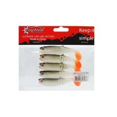 Captain 3569 Style Soft 8cm Levrek Silikonu 5li Paket Suni Yem