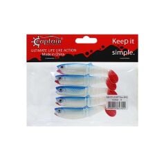 Captain 3569 Style Soft 8cm Levrek Silikonu 5li Paket Suni Yem 1