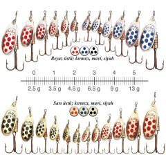 AlbaStar 202 Döner Olta Kaşığı BEYAZ-MAVİ - NO:2