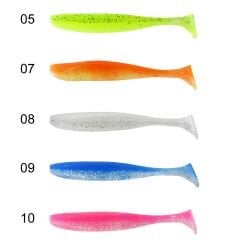 Captain 3075 Shad Tail Soft 10cm Levrek Silikonu 5li Paket Suni Yem