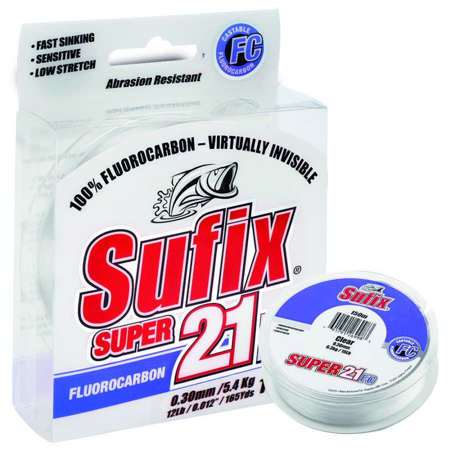 Sufix Süper 21 Fluorocarbon Misina CLEAR - 0.20MM - 50MT - 3.7KG