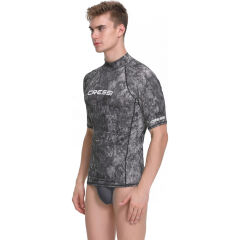 Cressi Rash Guard Man T-Shirt CAMO BLACK GREY - 2XL - NO:6