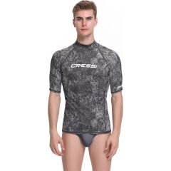 Cressi Rash Guard Man T-Shirt CAMO BLACK GREY - 2XL - NO:6