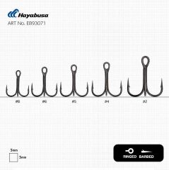 Hayabusa TBL 930 Üçlü İğne Premium 6lı Paket Black Nikel