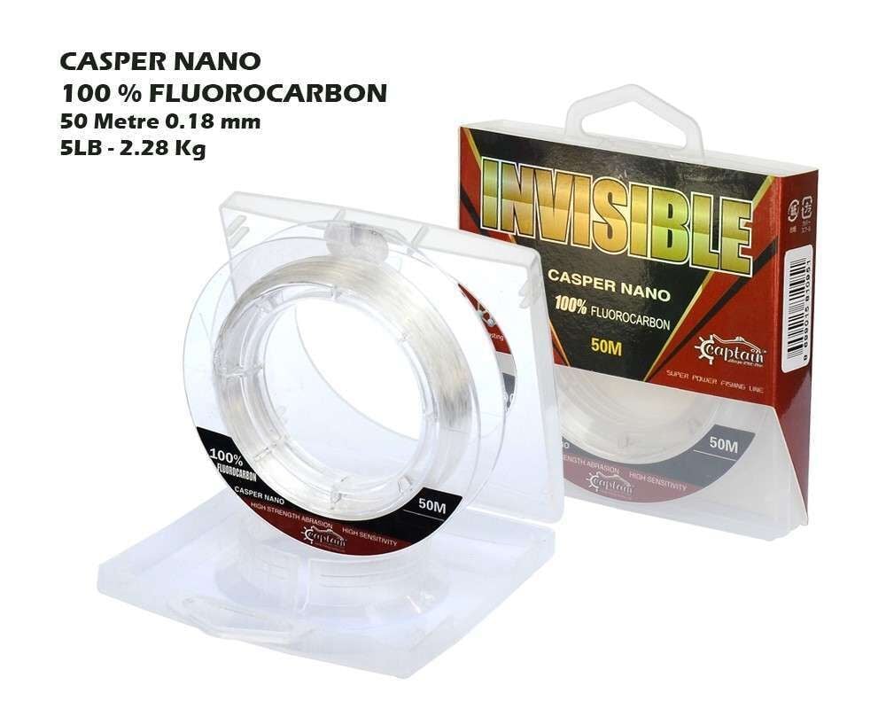 Captain Casper Nano %100 Fluoro Carbon Misina 50mt Standart - 0.14 MM