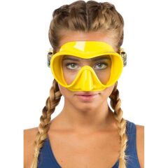 Cressi F1 Frameless Dalış Maskesi YELLOW-YELLOW - YETİŞKİN