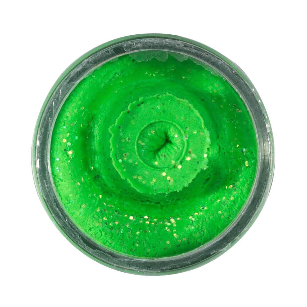 Berkley Powerbait Natural Glitter Trout Bait Garlic Sahte Yemi SPRNG GREEN - 50 GR