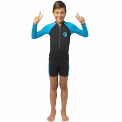 Cressi Little Shark Junior Shorty LS Dalış Elbisesi BLACK / BLUE - 2MM - 9/10 YAŞ