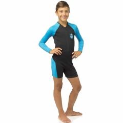 Cressi Little Shark Junior Shorty LS Dalış Elbisesi BLACK / BLUE - 2MM - 15/16 YAŞ