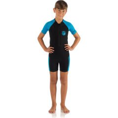 Cressi Little Shark Junior Shorty Dalış Elbisesi BLACK / BLUE - 2MM - 7/8 YAŞ