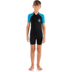 Cressi Little Shark Junior Shorty Dalış Elbisesi BLACK / BLUE - 2MM - 7/8 YAŞ