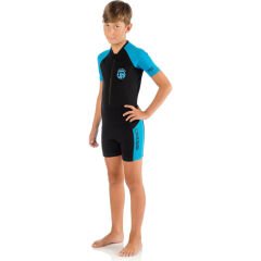 Cressi Little Shark Junior Shorty Dalış Elbisesi BLACK / BLUE - 2MM - 7/8 YAŞ