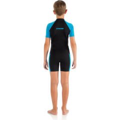 Cressi Little Shark Junior Shorty Dalış Elbisesi BLACK / BLUE - 2MM - 7/8 YAŞ