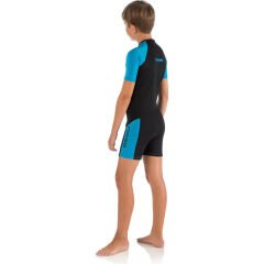Cressi Little Shark Junior Shorty Dalış Elbisesi BLACK / BLUE - 2MM - 7/8 YAŞ