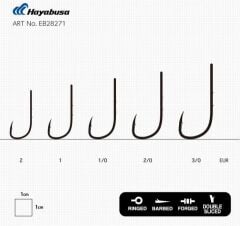 Hayabusa HBTH 282 Delikli Tırnaklı Canlı Yem İğnesi Black Nikel