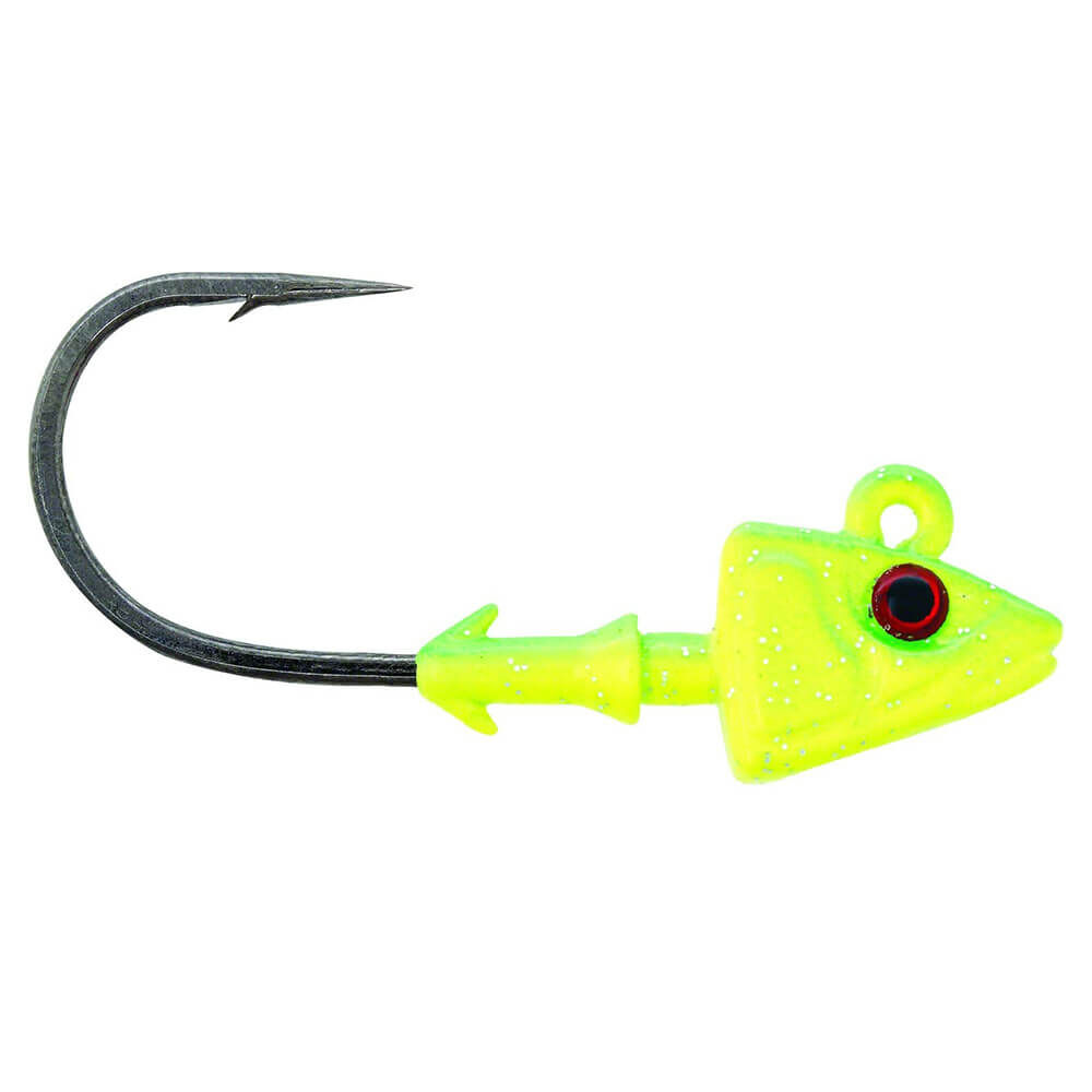 Mustad Sd824 Shad Jig Head CH - CHARTREUSE - 14GR - 3LU - 4-0