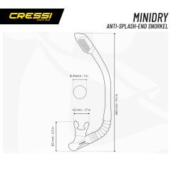 Cressi Minidry Şnorkel CLEAR/PINK