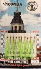 Çinekop Çaparisi UV-GLOW Simli 10 İğneli Kolay Açılan Çapari 025mm Beden x 035mm Köstek 76