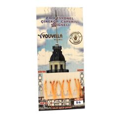 Çinekop Çaparisi UV-GLOW Simli 10 İğneli Kolay Açılan Çapari 025mm Beden x 035mm Köstek